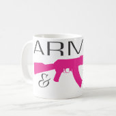 Armé et poli, blanc tasse blanche classique de 11 (Devant gauche)