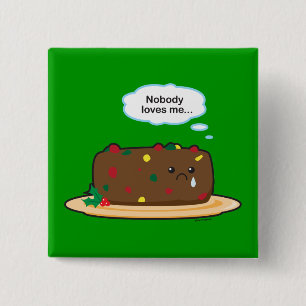 Arme Fruitcake! Vierkante Button 5,1 Cm