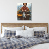 Arme joodse vrouw die Sinaasappels verkoopt in War Canvas Afdruk (Insitu (Slaapkamer))