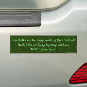 Arme mensen bumpersticker (Op auto)
