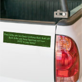 Arme mensen bumpersticker (Op Truck)