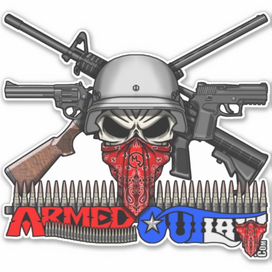 Armed Outlaw Decal Sticker (Voorkant)
