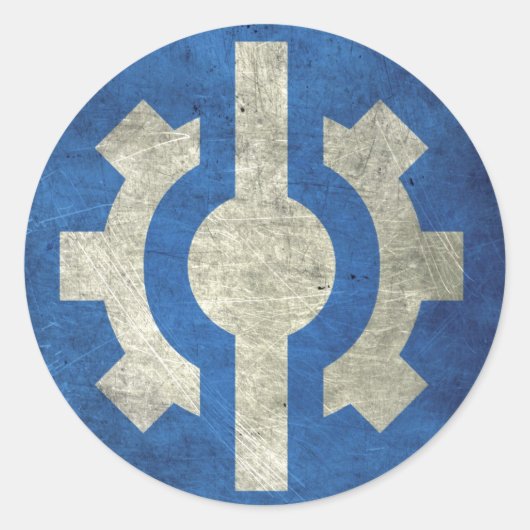 Armee des Stahls Aufkleber (20 Stück) Ronde Sticker (Voorkant)