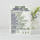 Armée Militaire Anniversaire Merci Cartes (Debout devant)