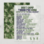 Armée Militaire Anniversaire Merci Cartes (Devant / Derrière)