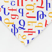 Armeens alfabet fleece deken (Hoek)