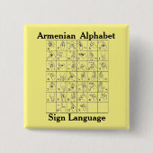 Armeens alfabet gebarentaal Button (Voorkant)