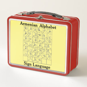 Armeens alfabet gebarentaal Lunchbox