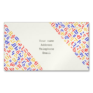 Armeens alfabet magnetisch visitekaartje