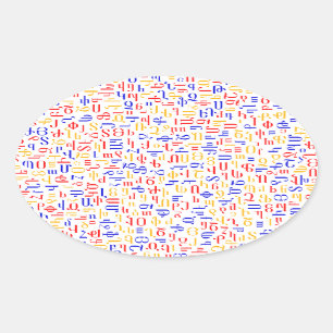 Armeens alfabet ovale sticker