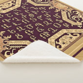 Armeens Alphabet Artwork Sherpa Blanket Deken (3/4)