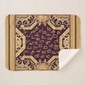 Armeens Alphabet Artwork Sherpa Blanket Deken (Voorkant (horizontaal))