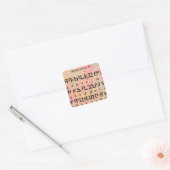 Armeens Alphabet Vierkante Sticker (Envelop)