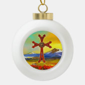 Armeens Cross Ceramic Ball Ornament (Voorkant)