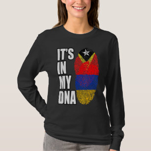 Armeens en Timorese Mix DNA-vlagwerelderfgoed T-shirt