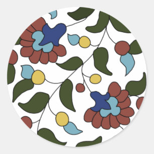Armeens Floral Pattern Ronde Sticker