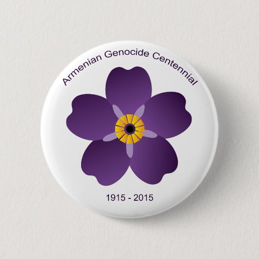 Armeens Genocide Centennial Emblem Ronde Button 5,7 Cm (Voorkant)