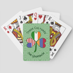 Armeens Iers Amerikaanse Klaver Vlag Gepersonalise Pokerkaarten