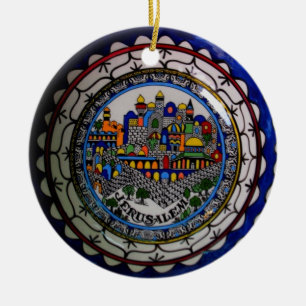Armeens Jerusalem Gekleurd Bord Keramisch Ornament