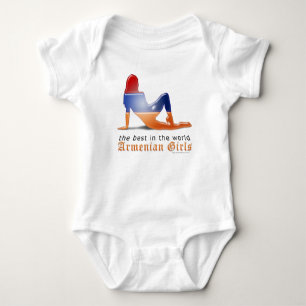 Armeens meisje silhouet vlag romper
