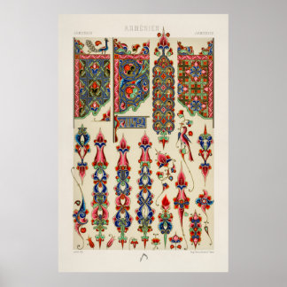 Armeens patroon van Lornement Polychrome (1888) Poster