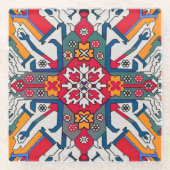 Armeens Volkskunst Glas Onderzetter (Voorkant)