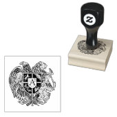Armeens wapen Monogram Rubberstempel (Gestempeld)