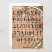 Armeense alfabet uitnodiging (Voorkant / Achterkant)