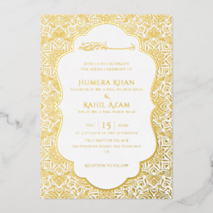 Armeense Boog Tapijt Islamitische Huwelijk Folie Uitnodiging