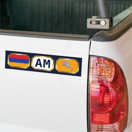 Armeense Bumpersticker van de vlaggenkaartcode (Op Truck)