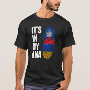 Armeense en Marshallees gemengde DNA-erfgoedvlag T-shirt