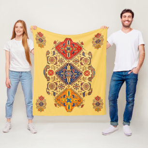 Armeense Folk Art Fleece Blanket Deken
