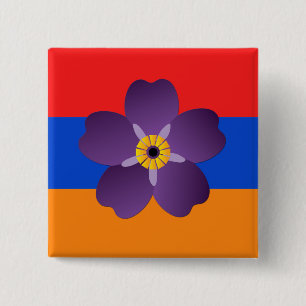 Armeense genocide Centennial Emblem & Flag Button