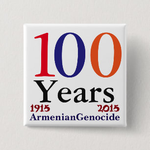 Armeense genoocide Pin Vierkante Button 5,1 Cm