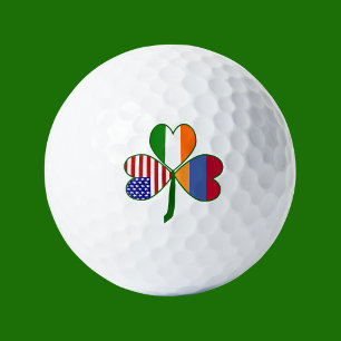Armeense Ierse Amerikaanse Vlaggen Shamrock Golfballen