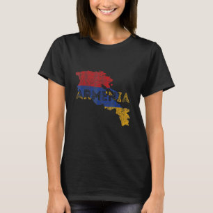 Armeense kaart en vlag souvenir Gedistroyeerde A T-shirt