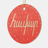 Armeense kerstversiering Vijf handbeschilderd Keramisch Ornament (Links)