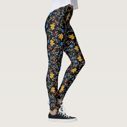 Armeense Leggings Tricolor Flowers (Rechts)