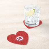 Armeense rode letters LOVE Flag gepersonaliseerd Kartonnen Onderzetters (Insitu)