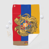 Armeense vlag & Armenië, monogrammen Golfhanddoek (Insitu)