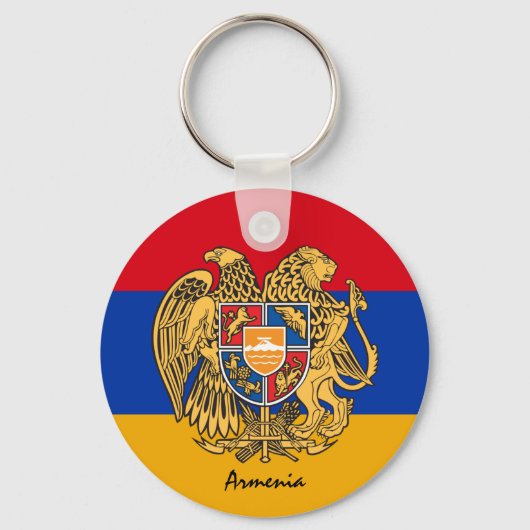Armeense vlag en Armenië - partij, verjaardag / sp Sleutelhanger (Voorkant)
