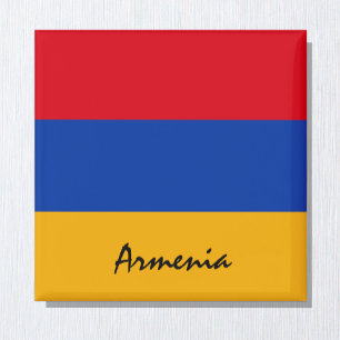 Armeense vlag en Aziatische vakantie- en sportfans Magneet