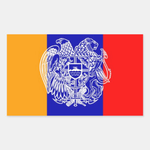 Armeense vlag en wapenstilstand rechthoekige sticker