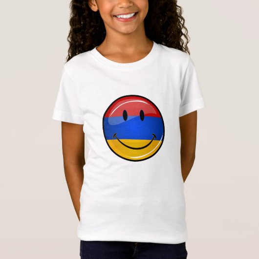 Armeense vlag glimlachen t-shirt (Voorkant)