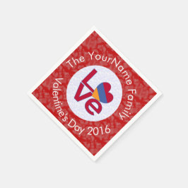 Armeense Vlag Hart Rode Liefde Servet