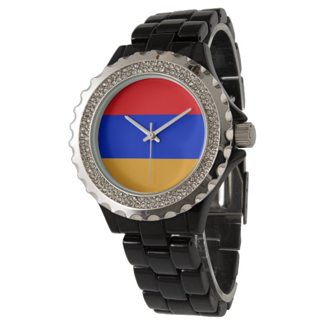 Armeense vlag horloge (Gekanteld)