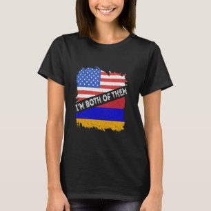 Armeense vlag Ik ben beiden USA Amerika Armeens T-shirt