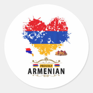 Armeense vlag outfit idee voor kinderen Republiek Ronde Sticker