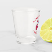 Armeense vlag Rode brief LOVE gepersonaliseerd Shot Glas (Links)