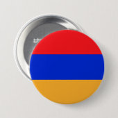 Armeense vlag ronde button 7,6 cm (Voorkant /achterkant)